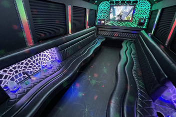 Redding Limo Bus Interior