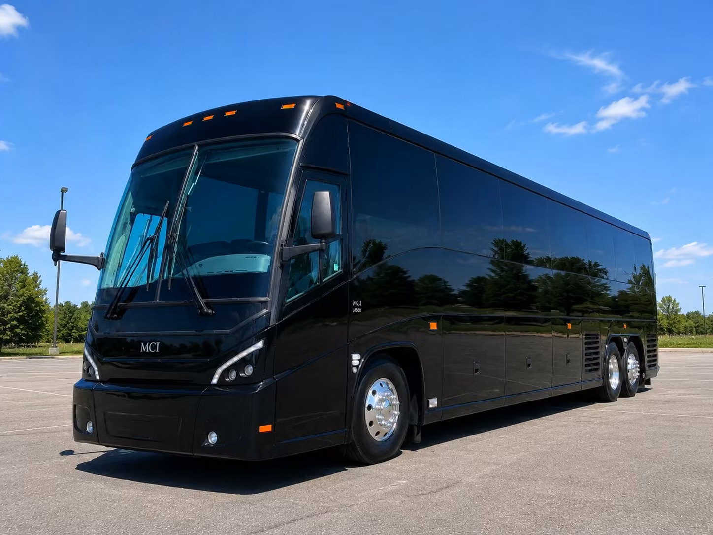redding 56 passenger charter bus rental