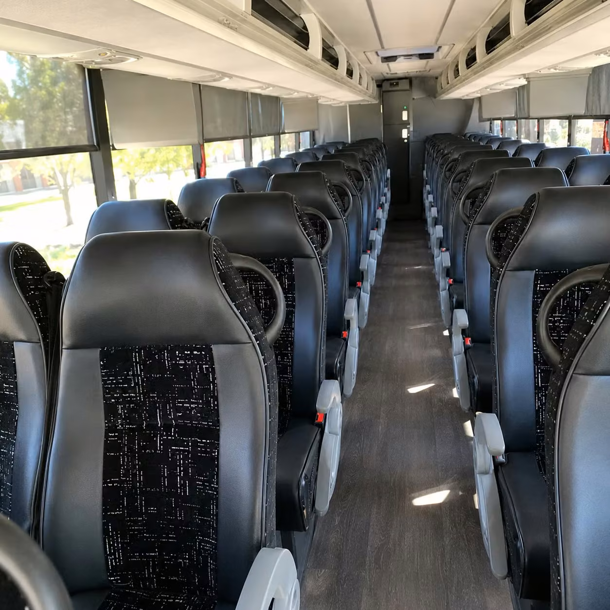 redding charter bus interior